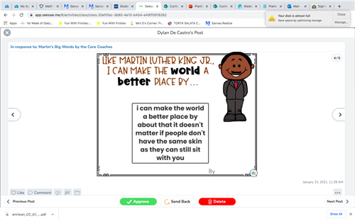 attaching different work samples my students completed during Black History Month and Martin Luther King Jr.'s birthday.   